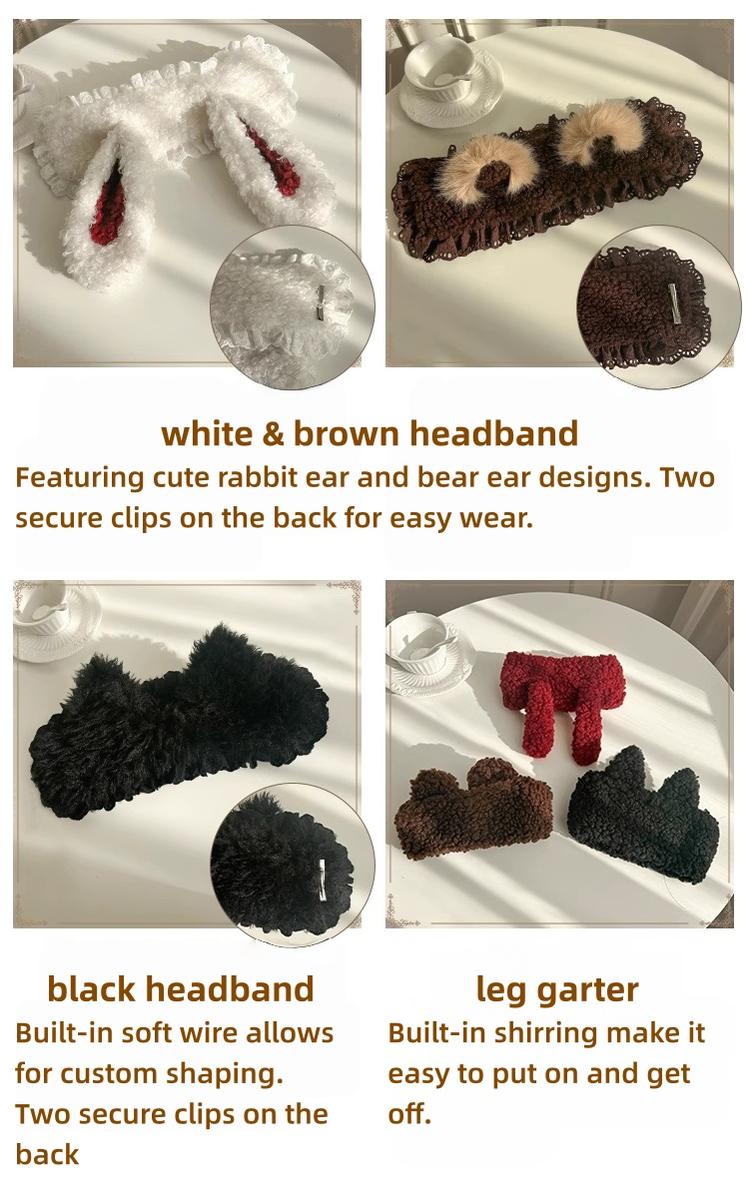 With PUJI - Snowlight of Tokamachi - Kawaii Lolita JSK, Animal Ear Headband