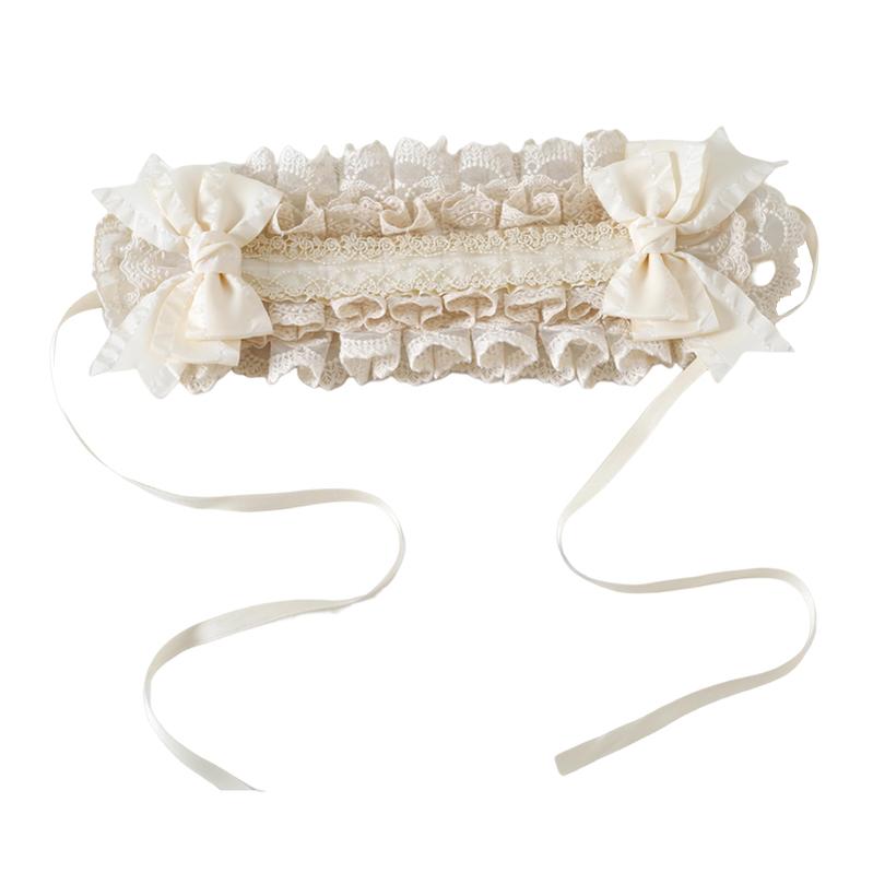 Xiaogui - Elegant Lolita Ivory Lace Hair Band - Headwear