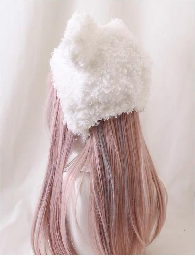 Xiaogui - Cute Lolita Teddy Bear Ears Hat - Kawaii Winter Hat Headwear