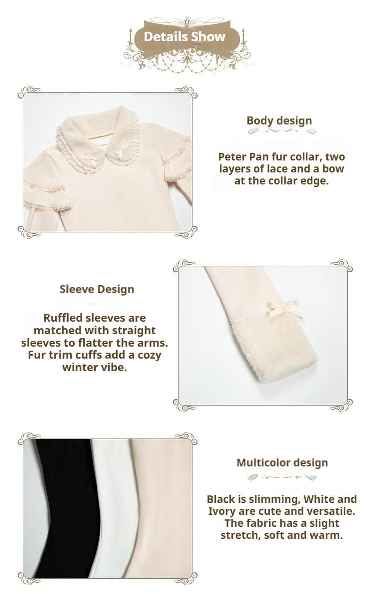 With PUJI - Sweet Lolita Innerwear Autumn and - Winter Lolita Sweater Other Surprise