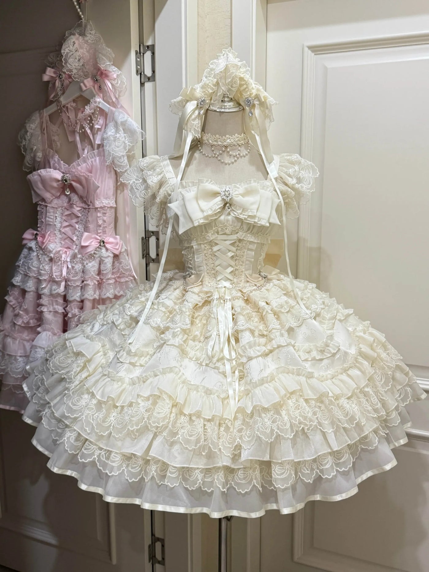 Sugar Girl - Eternal Vow - Wedding Lolita JSK, Detachable Overlay