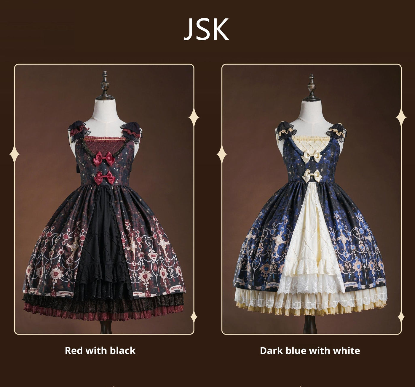 Strawberry Witch - Classic Lolita JSK Suit Gold Foil - Stamping Lolita Dress JSK Dress