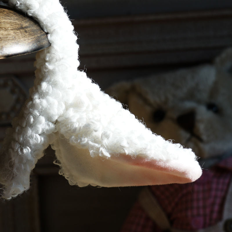 Handmade Lolita Sheep Ear Headband with soft animal hair, featuring adorable sheep ears for a cute, whimsical hair accessory.
