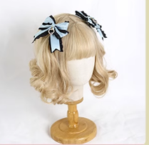 Xiaogui - Sweet Lolita Ribbon Bow Hair Clips - Headwear