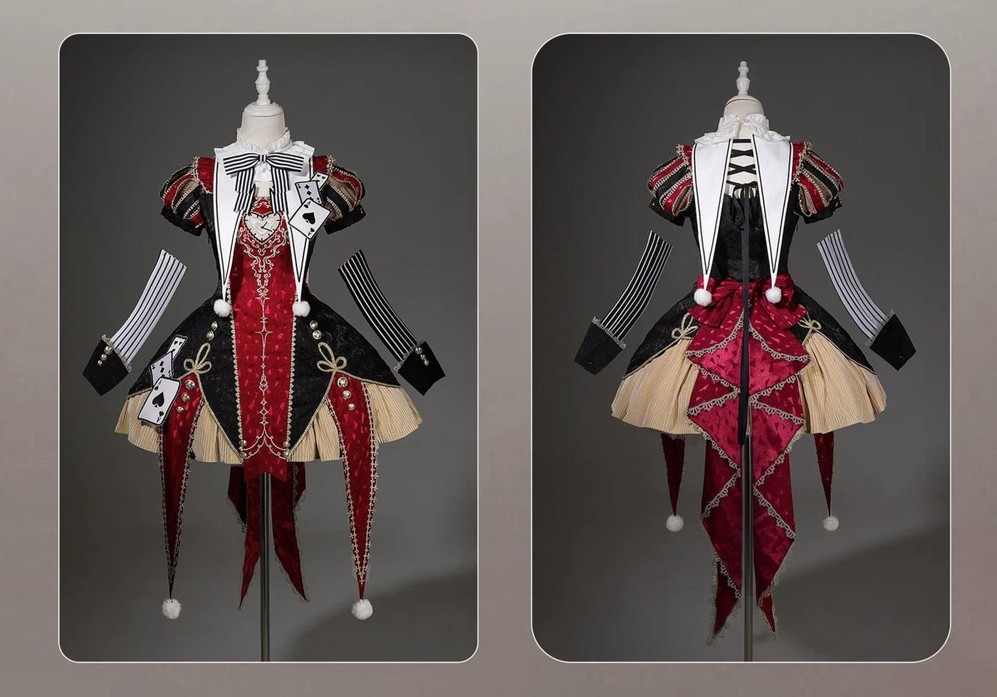 Letters from Unknown Star - Circus Fantasy Night - Gothic Lolita Jacquard Dress, Pointed Tail Hem