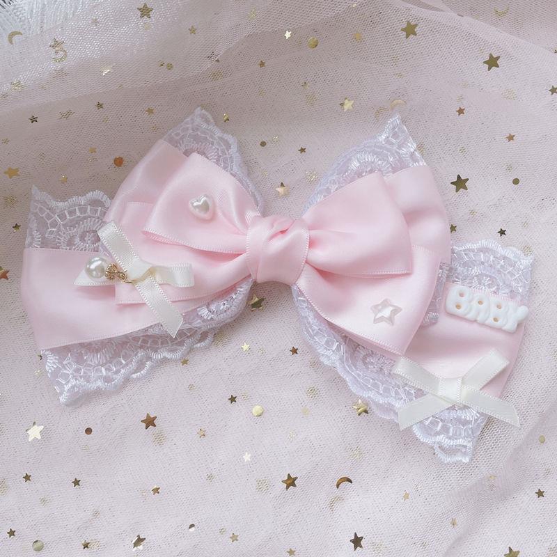 Cream Baby Original Sweet Spring Color Lolita Oversized Bow KC Bow Hair Clip Hair Accessory - Lolita Fetch