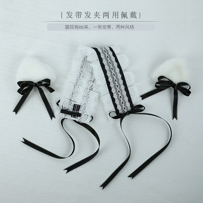 Lolita Headwear Hair Accessories Cute Plush Comic Exhibition Cosplay Dress Up Party fashion Accessories Astrology Cat Hairband - Lolita Fetch