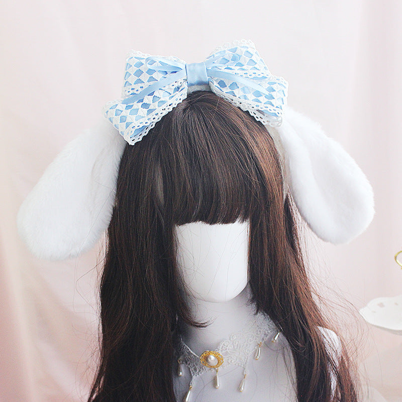 Handmade Design Plush Big-Eared Dog Hair Accessories Alice Sisters Matching Small Items Lolita Soft Cute Cinnamoroll Headband