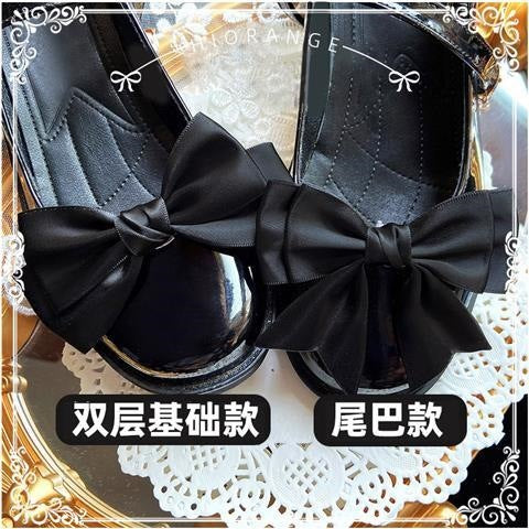 Sweet and Cute Girl Multi-color Lolita Shoe Clips Versatile Bow Shoe Buckles JK Basic Shoe Flowers