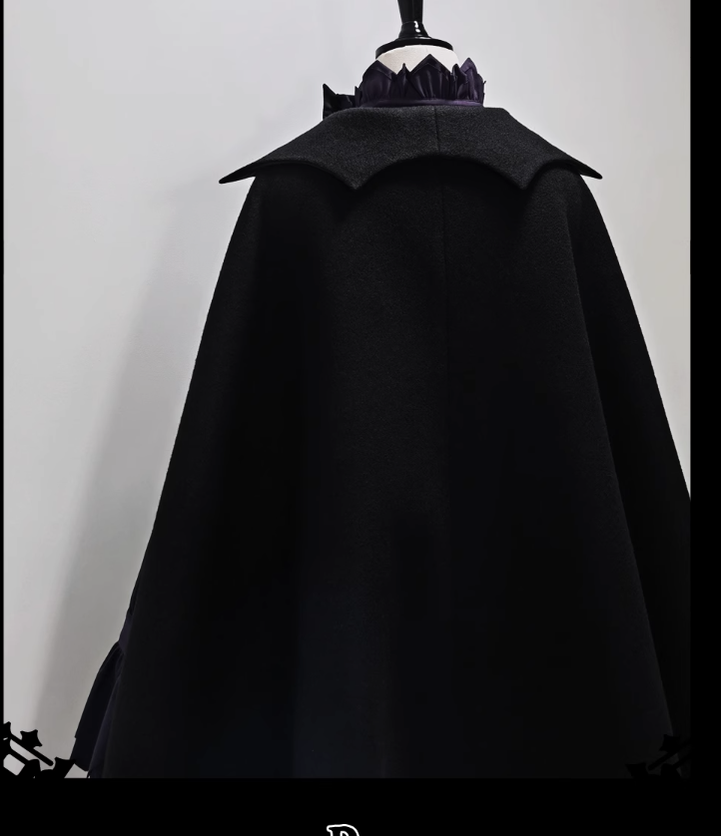 Princess Chronicles - Ouji Lolita Prince Black Bow Cloak - Outerwear
