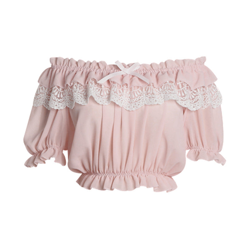 Zhijinyuan - Multi - Color Boat Neck Chiffon Undershirt |   One - Size Solid Camisole for Lolita Outfits - Lolita Fetch