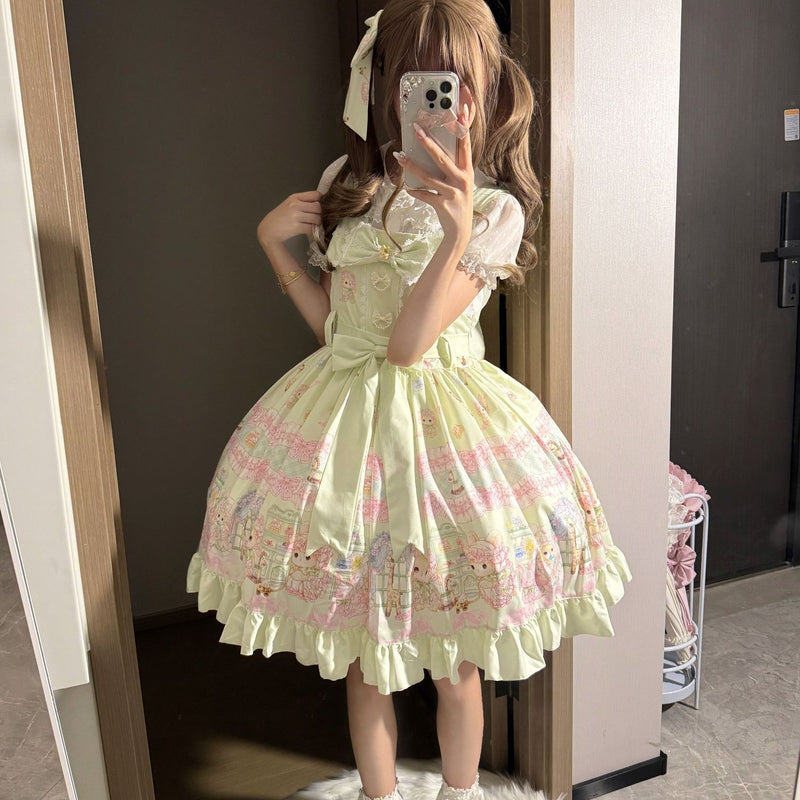 Coffee Rabbit Bunny Toy House Sweet Lolita JSK Set