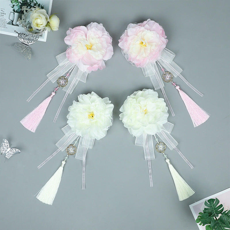 Japanese Lolita Girl Hair Accessories Cosplay Party Props Hair Clips Tassel Hair Accessories Bowknot Hairpins