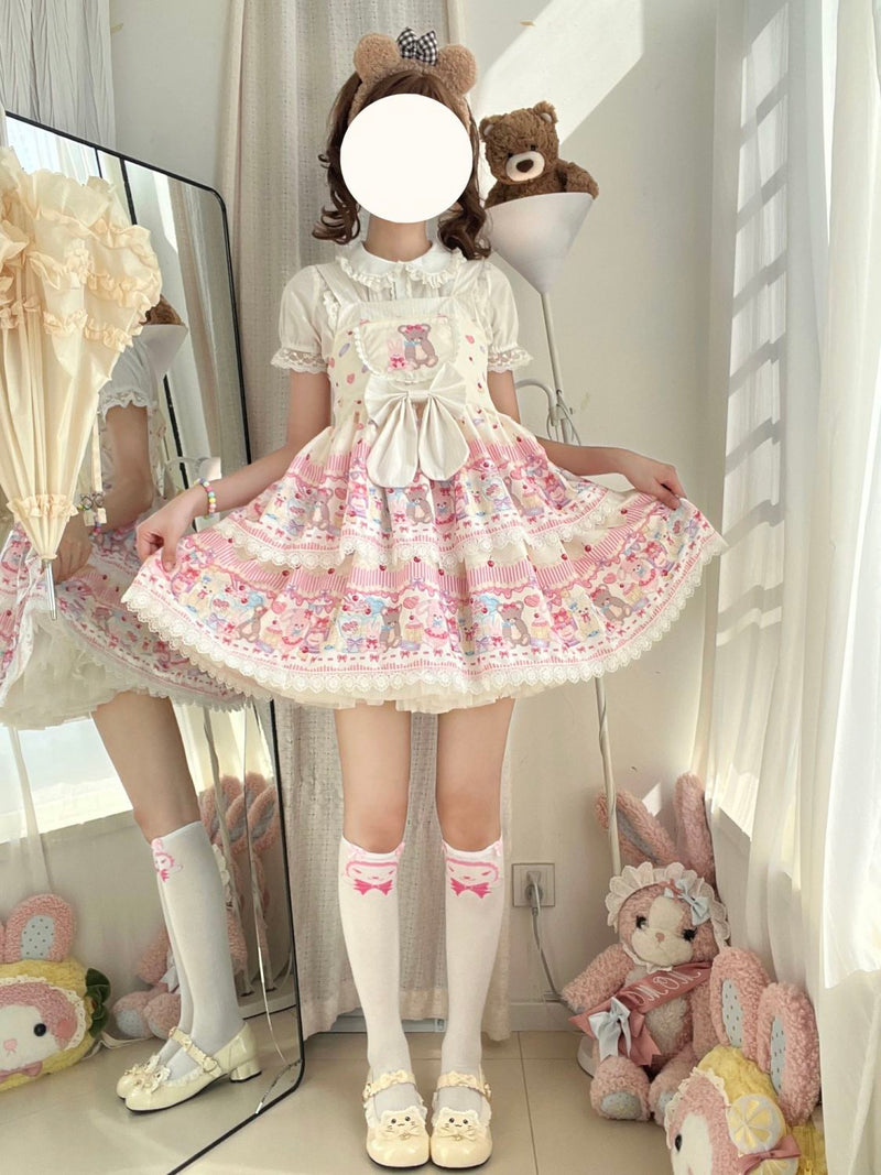 Sweet Bear Printed Lolita JSK Dress