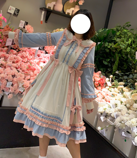 Niu Niu - Plus Size Lolita Dress Oversized OP - Long Sleeve OP Dress