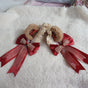 Bandeau Oreilles d'Ours - Marron Rouge