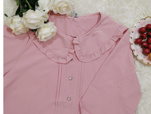 Niu Niu - Plus Size Lolita Blouse Long Sleeve - Shirt Innerwear