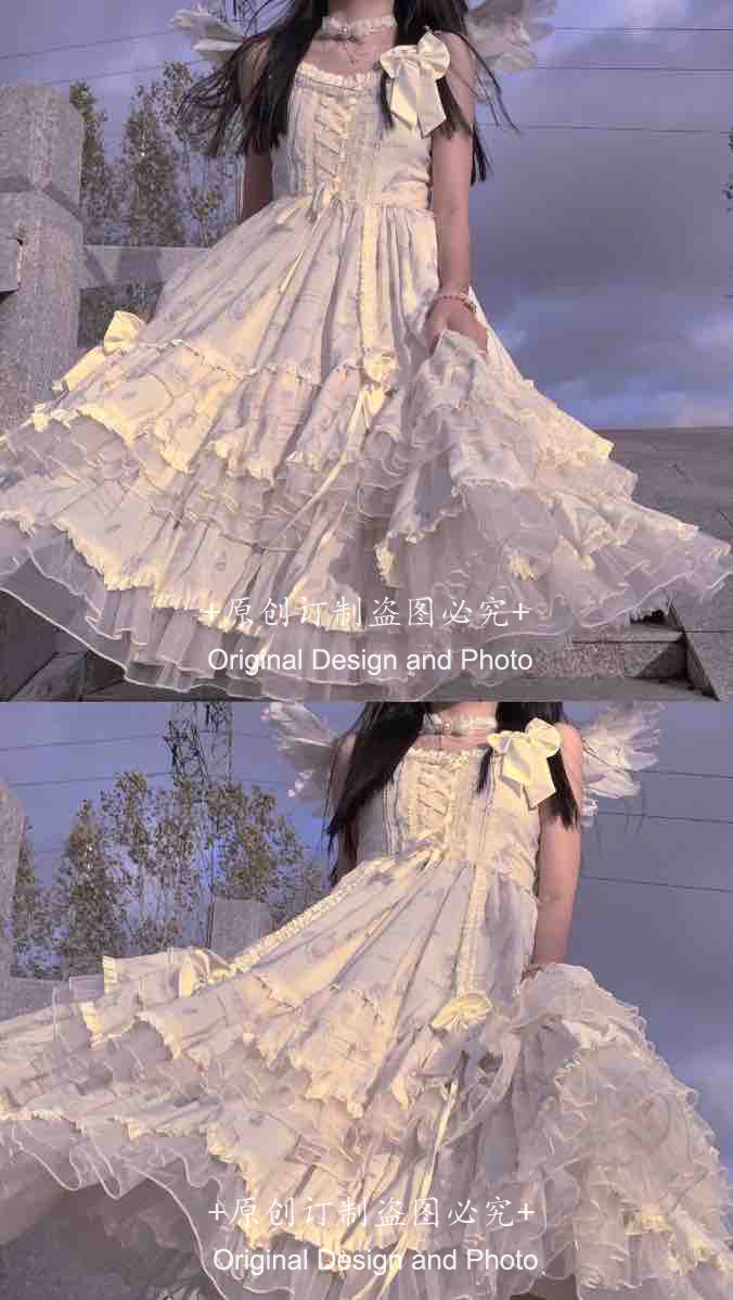 Soft Girl Lolita Necklace Daily Lace Pearl Water Drop Star Pendant Choker Accessories Small Items