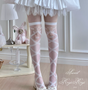 White / Over-the-knee Socks (without lace trim)