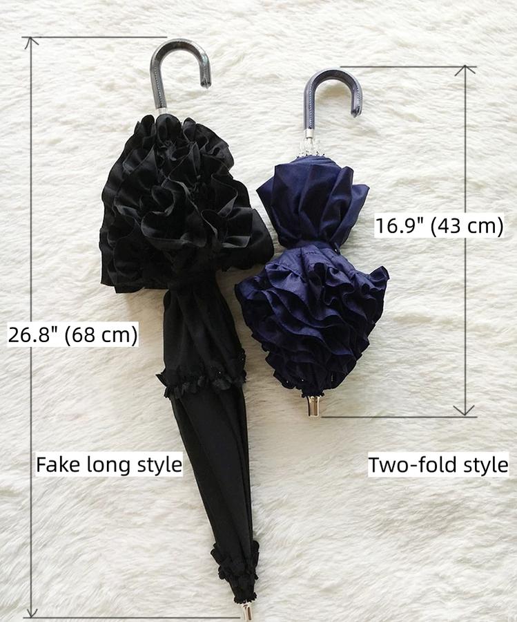 Whale Island - Classic Lolita Parasol - Two-Folded Umbrella for Daily Use Parasol