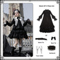 Set "Black OP" (Black OP + Taillenband + Kragenattrappe + Fliege + schwarzes Haarband) / S