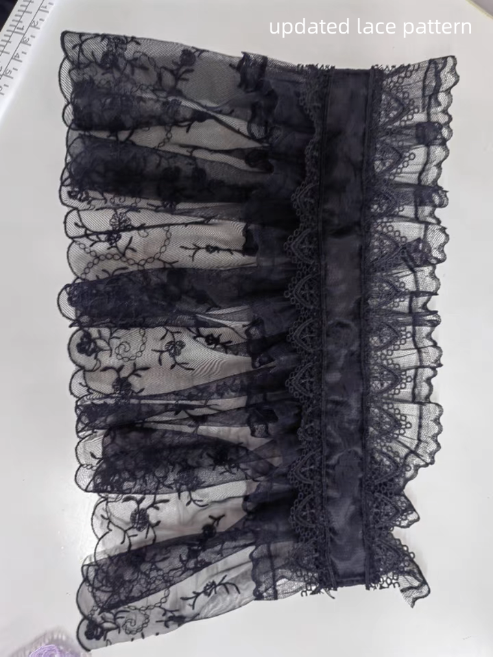 Sweet Jelly Lolita - Gothic Lolita Headband Black Bow - Lace Hair Accessory Headwear