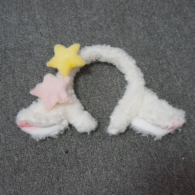 Little Star Sheep Ear Headband Cute Soft Girl Sheep Baa Headwear Plush Hair Accessory Lolita Jewelry for Women