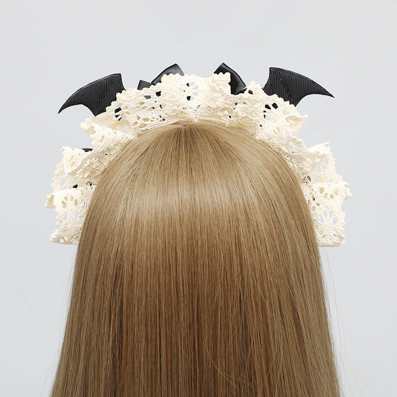 Cute Lolita Gothic Headband - Maid Demon Halloween Comic Con Hair Accessories