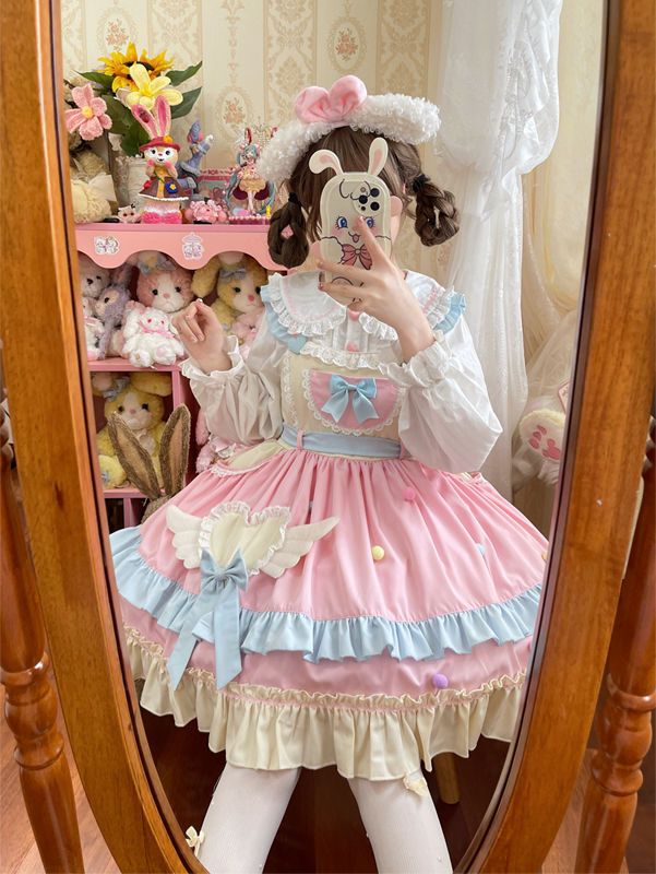 Hanguliang - Sweetheart, It's You - Sweet Lolita JSK dress with suspender straps