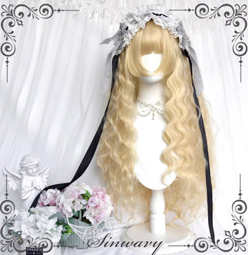 Sinwavy - Doll-like Lolita Long Curly Wig - Comic Sideburns Wig