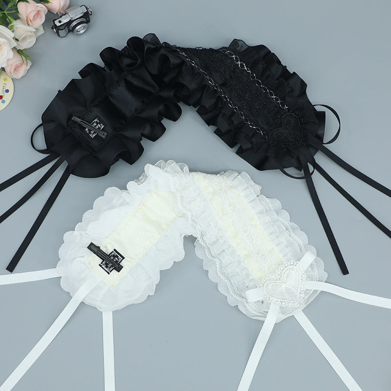 Comic Exhibition Girl Lolita Lace Hair Accessories DOLL Style Headband Ribbon Bow Dark Lolita Sweet Hair Accessories - Lolita Fetch