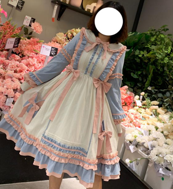 Niu Niu - Plus Size Lolita Dress Oversized OP - Long Sleeve OP Dress