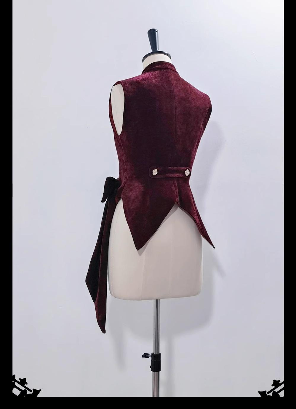 Princess Chronicles - Hunting Rabbit - Vintage Red Ouji Suit With Bunny Ear Hooded Jacket