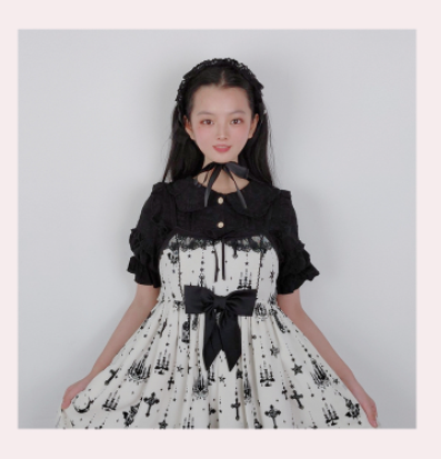 Sakurada Fawn - Plus Size Lolita Short Sleeve - Cotton Blouse Innerwear