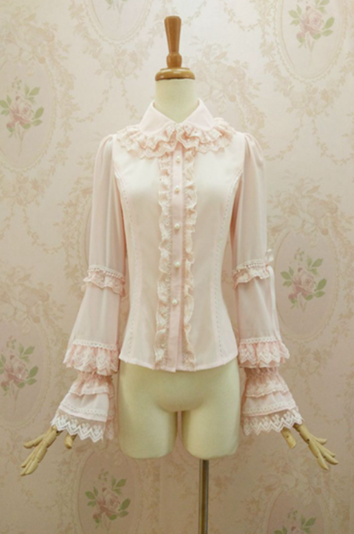 Yilia - Double-layer Flounce Chiffon Lolita - Blouse Innerwear