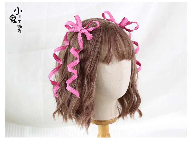 Basic Color Double Ponytail Twist Hair Clip Lolita Sweet Pair Clip Original Japanese Anime Cosplay Adjustable Style
