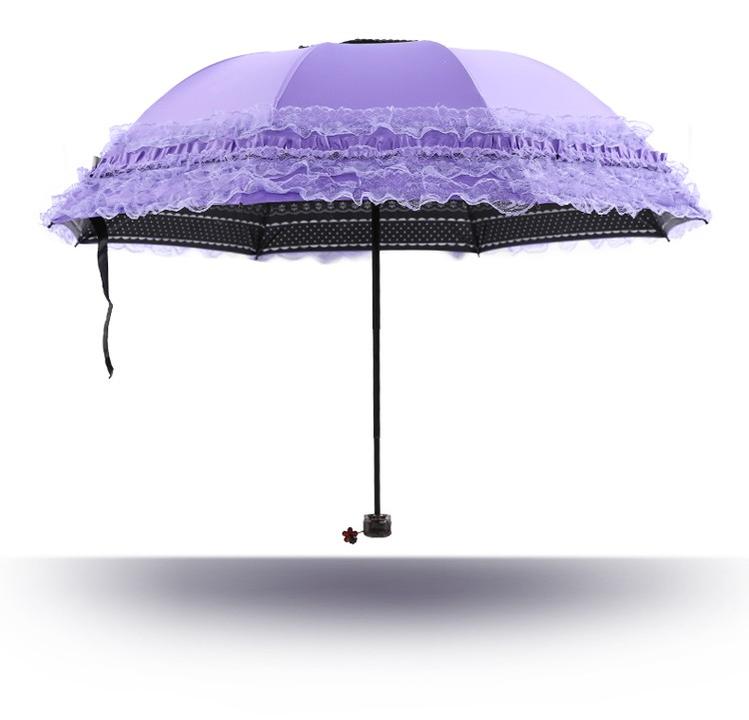 Qiteng - Princess Parasol - Lolita Umbrella with Lace Ruffles