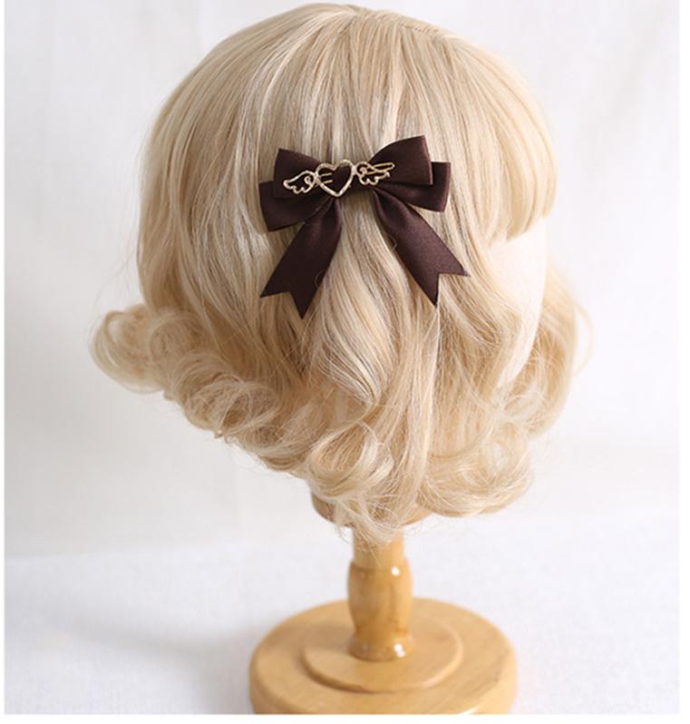 Xiaogui - Handmade Kawaii Bow Clips Brooch - Multicolors Headwear