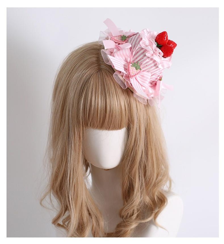 Xiaogui - Sweet Lolita Strawberry Head - Accessory Headwear