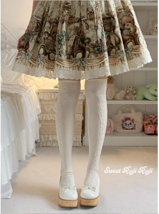 Roji Roji - Classic Lolita Socks Autumn - Mid-calf Cotton Socks Socks