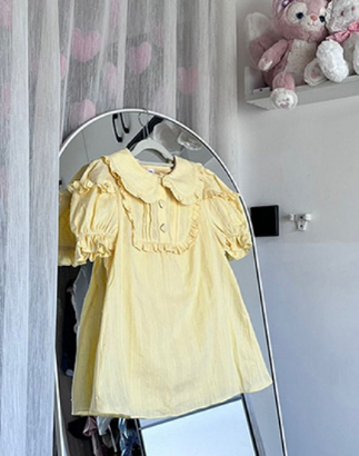 Sakurada Fawn - Plus Size Lolita Shirt Solid Color - Short Sleeve Blouse Innerwear