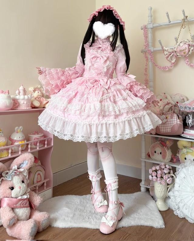 Love and Heart Palpitations - Sweet Wedding Lolita JSK Dress, Pearl and Lace Accents (L M S) 39974:648674
