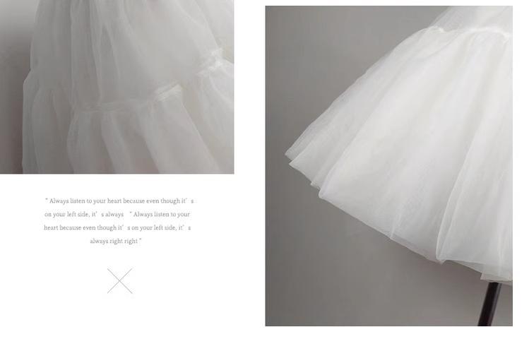 Krncrlo - Adjustable Lolita Hoop Puffy - Petticoat, 17.7" (45 cm) Petticoat