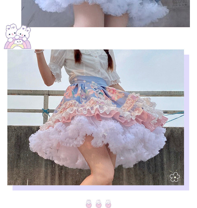 Cotton Cloud Mesh Petticoat – Multi-Color