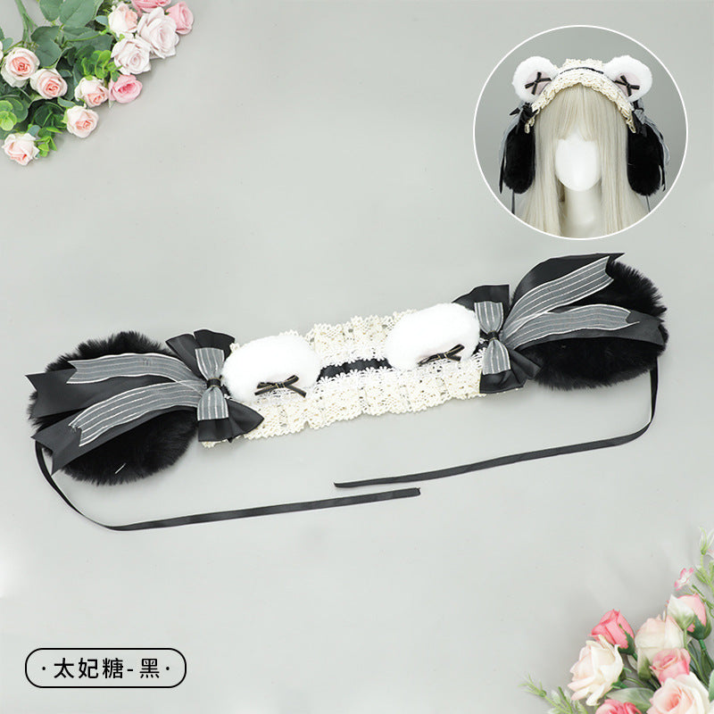 Original Lolita Cute Headband Ear Warmer Multi-use Headband Bear Ear Ear Muffs Ear Covers Autumn Winter Warmth