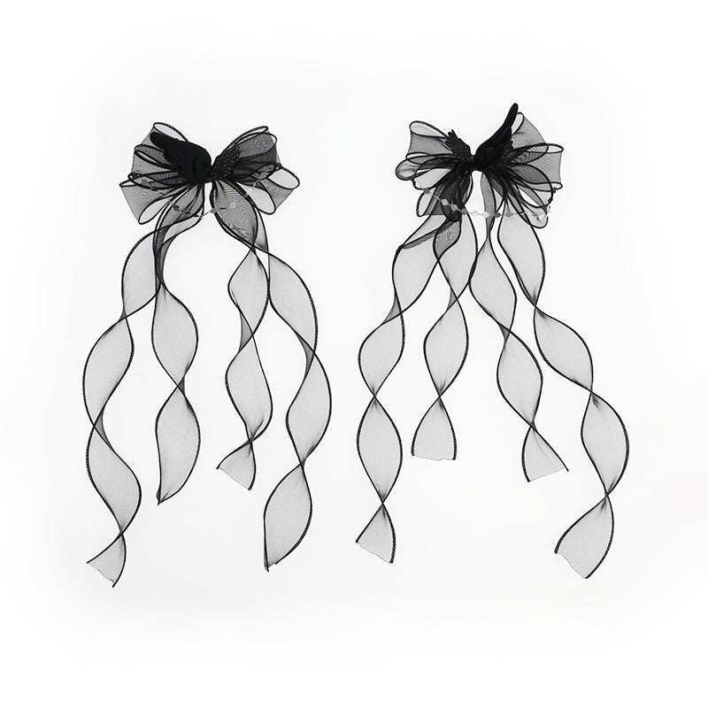 Original Mysterious Letter Subculture Hot Girl Angel Wings Cute Y2K Lolita Dark Double Ponytail Side Clip - Lolita Fetch