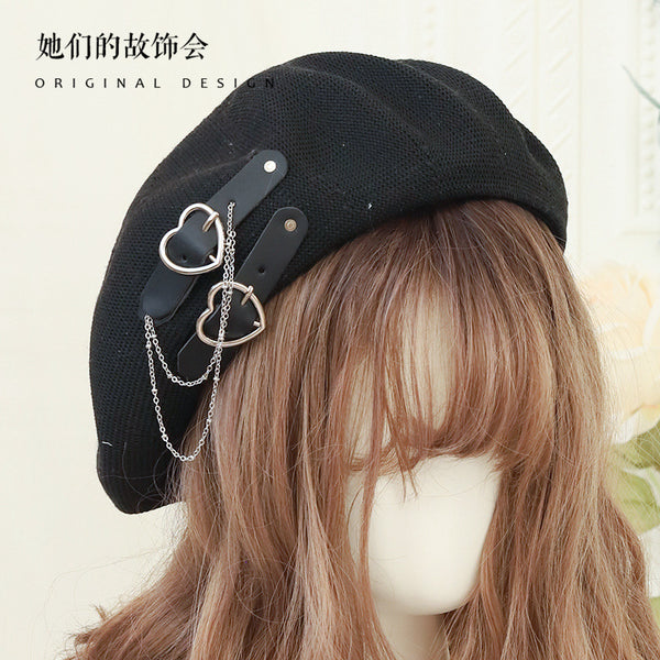 Fashion Beret Summer Breathable Lolita Hat Lolita Sweet Cool JK Hard Girl Hat Women New 2021 - Lolita Fetch