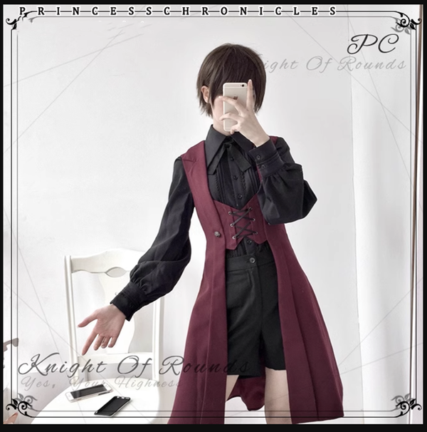 Princess Chronicles - The Night Prelude - Medieval Ouji Lolita Long Vest