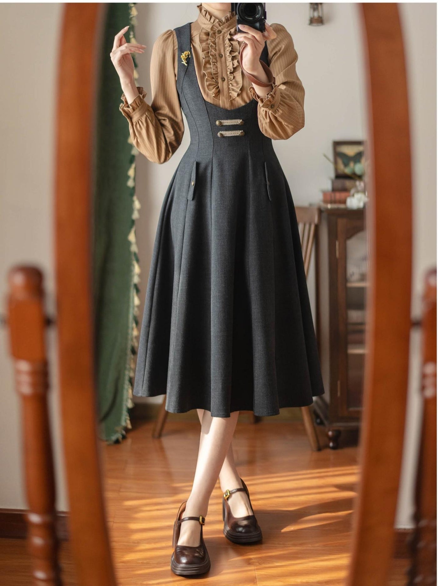 Forest Wardrobe - Forest Corridor - Classic Lolita Bust Supporting JSK, Waisted Shirt