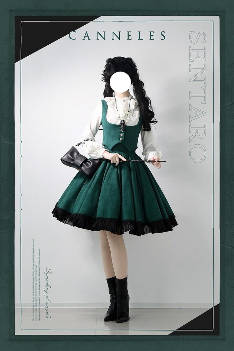 Sentaro - Canneles Elegant Classic High Waist - Lolita Skirt SK Skirt